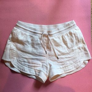 White Linen Athleta Shorts